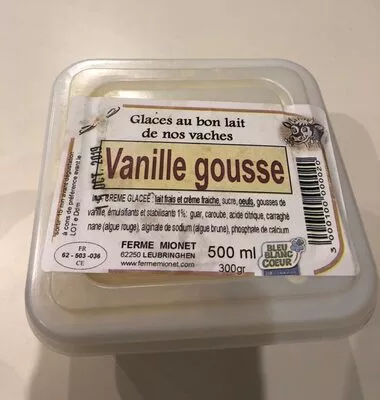 Crème glacée vanille gousse Ferme Mionet 500 ml - 300g, code 3000100000020