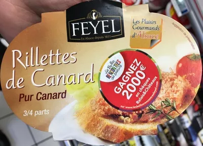 Rillettes de Canard pur Canard Feyel 160 g, code 3018253270009