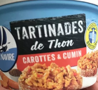 Tartinades de thon carottes & cumin Petit Navire 125 g, code 3019081238407