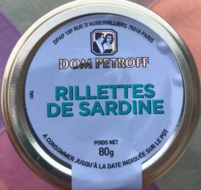 Rillettes de sardine Dom Petroff 80 g, code 3019898466512