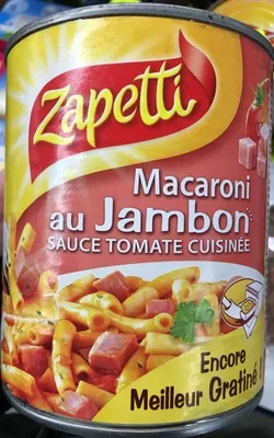 Macaroni au Jambon sauce tomate cuisinée Zapetti 800 g, code 3021690019056