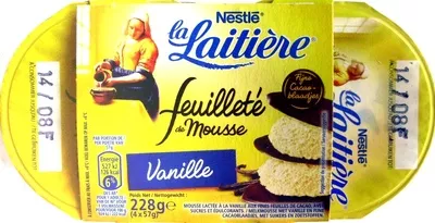 Feuilleté de Mousse Vanille (4 Pots) La Laitière, Nestlé 228 g (4 x 57 g), code 3023290205099