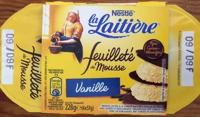 Feuilleté de Mousse Vanille La Laitière 228 g e (4 * 57 g), code 3023290234501