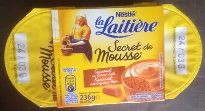 Secret de Mousse Caramel Beurre Salé La Laitière, Nestlé 236 g (4 * 59 g), code 3023290633434