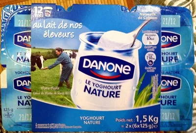 Le Yoghourt Nature Danone 1,5 kg [2 * (6 * 125 g)], code 3033490593841