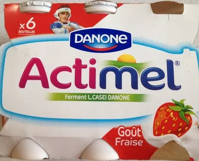 Actimel, Goût Fraise Danone, Actimel 600 g (6 x 100 g), code 3033490689964