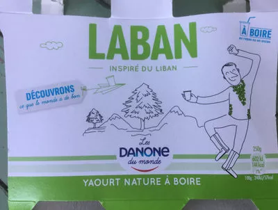 Laban Danone 500 g, 484 ml, 2 pots de 250 g, 2 pots de 242 ml, code 3033491270888