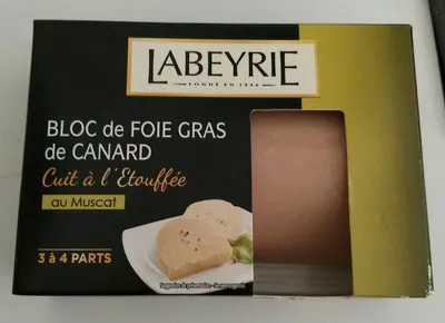 Bloc de foie gras de canard au muscat Labeyrie , code 3033610036142