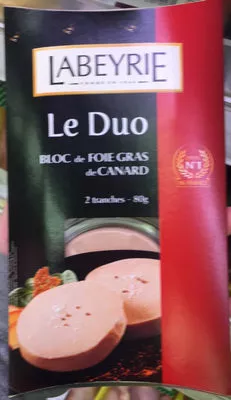 Le duo bloc de foie gras de pato Labeyrie 80 g, code 3033610043133