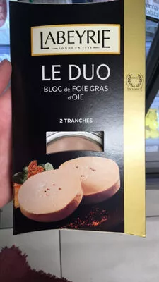 Le duo-bloc de foie gras d'oie Labeyrie 80 grammes, code 3033610047193