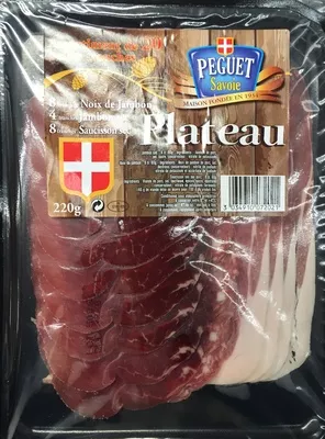 Plateau de 20 tranches de charcuterie Peguet, Peguet Savoie 220 g, code 3034910072021