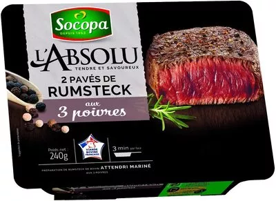 L'Absolu Pavés de Rumsteck aux 3 poivres Socopa 240 g (2 x 120 g), code 3039050144416