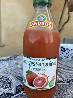 100% pur jus d'Oranges sanguines pressées Andros 1l, code 3045320104134