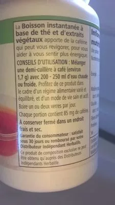 boisson instantanée tea herbalife 6.3 oz, code 3054