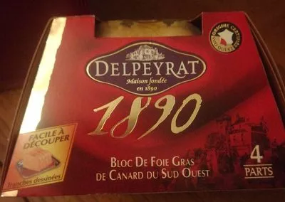 Bloc Foie Gras De Canard du Sud-Ouest Delpeyrat 160 g, code 3067162206302