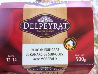 Bloc de foie gras Delpeyrat 500 g, code 3067163631325