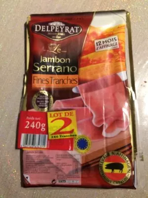 Jambon serrano Delpeyrat 240 g, code 3067163634371