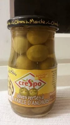 Olives Vertes à la farce d'anchois Crespo 198g, code 3076820006130