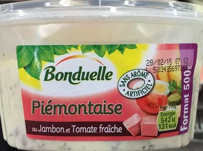 Piémontaise au Jambon et Tomate fraîche Bonduelle 500 g, code 3083680573016