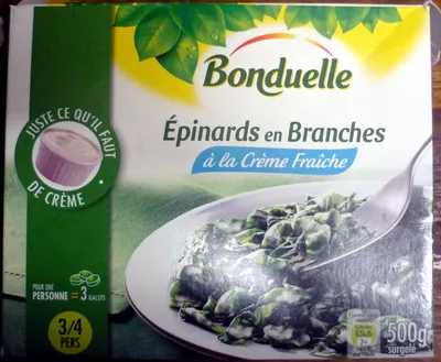 Épinards en branches à la crème fraîche Bonduelle 500 g, code 3083681020373