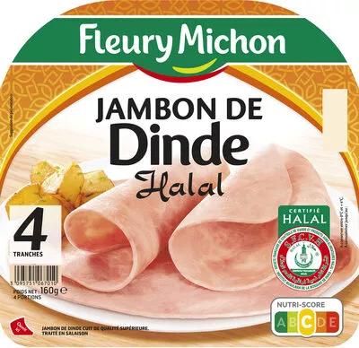 Jambon de dinde Halal - 4tr. Fleury Michon 160 g, code 3095751067010