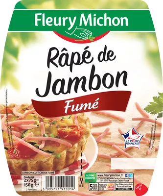 Râpé de jambon fumé - 2x75g. Fleury Michon 150g, code 3095751915014