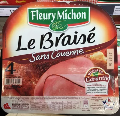 Le Braisé sans couenne Fleury Michon 160 g, code 3095754617014