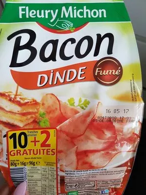 Bacon de Dinde Fumé Fleury Michon 96 g e (12 tranches), code 3095756096015