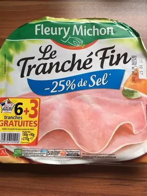 Jambon Le tranché fin -25% de sel Fleury Michon 270 g, code 3095756255016