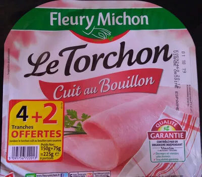 Le Torchon Cuit au Bouillon Fleury Michon 150 g + 75 g = 225 g (4 + 2 Tranches offertes), code 3095756722013