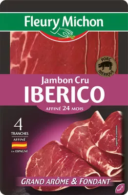 Jambon cru Iberico - 4 tr. Fleury Michon 70 g, code 3095756780013