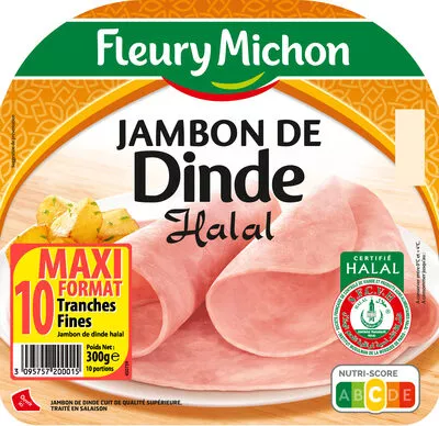 Jambon de dinde Halal - 10 tr. Fleury Michon 300 g, code 3095757200015