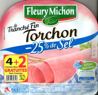 Le Tranché Fin Torchon (-25% de sel) Fleury Michon 180 g, code 3095757396107