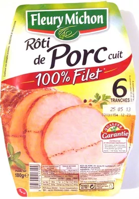 Rôti de Porc cuit 100% Filet Fleury Michon 180 g, code 3095757417109