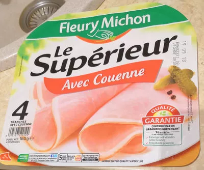 Le supérieur avec couenne - 4tr. Fleury Michon 160 g, code 3095757529109