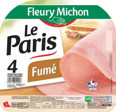 Le Paris fumé - 4 tr. Fleury Michon 120 g, code 3095758041013