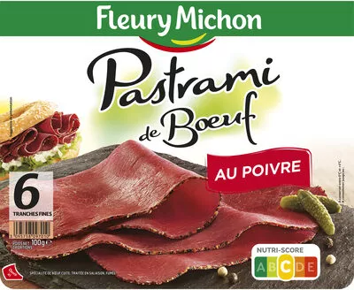 Pastrami de Boeuf au poivre - 6tr. Fleury Michon 100 g, code 3095758097010