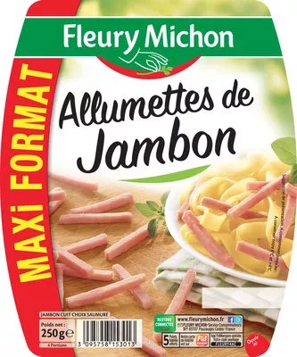 Allumettes de jambon maxi format Fleury Michon 250 g, code 3095758153013