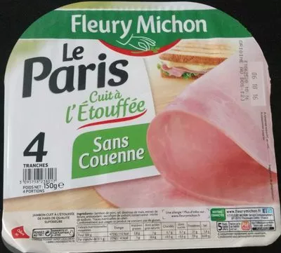 Le Paris cuit à l'étouffée Fleury Michon 150 g, code 3095758238017