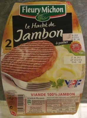 Le Haché de Jambon à poêler (2 Pièces) Fleury Michon 200 g , code 3095758415104