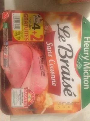 Jambon le braisé sans couenne Fleury Michon 240 g, code 3095758626012