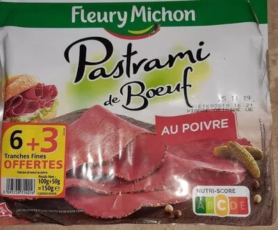 Pastrami de bœuf au poivre Fleury Michon 150 g, code 3095758714016