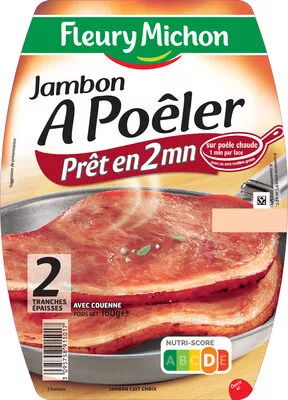 Jambon à poêler - 2 tranches Fleury Michon 160 g, code 3095758915017