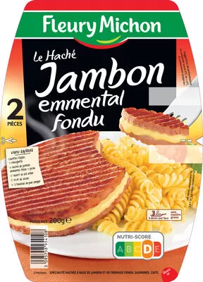 Le haché jambon emmental fondu - 2 pièces Fleury Michon 200 g, code 3095758954108