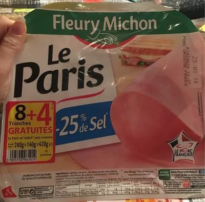 Le paris -25% de sel Fleury Michon , code 3095758961014