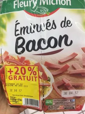 Eminces de bacon Fleury Michon , code 3095758994012