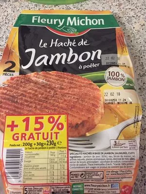 Le haché de jambon à poêler Fleury Michon , code 3095759064011