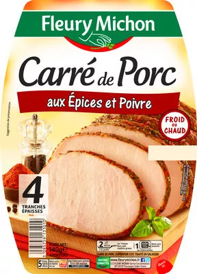 Carré de porc épices/poivre Fleury Michon 140 g, code 3095759131010