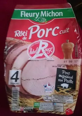 Rôti de porc cuit  Fleury Michon 160 g (4 unités), code 3095759145017