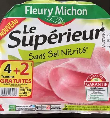 Le superieur sans sel nitrite Fleury Michon , code 3095759164018